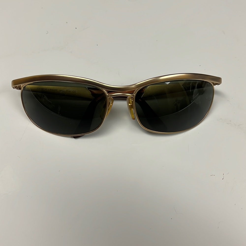 Giorgio Armani gold frame sunglasses gray condition unisex